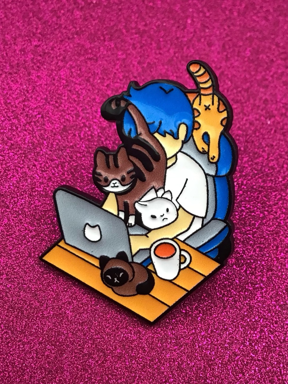 Many Cats Enamel Pin